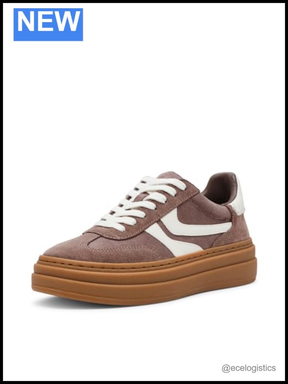 Suede and Nylon Fashion Sneakers with Platform Sole